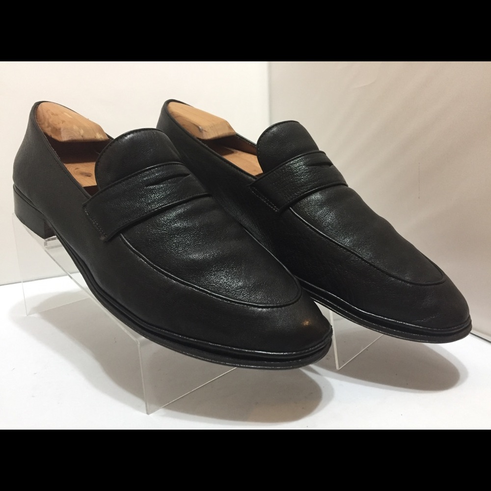 John Varvatos Brown Leather Loafer Mens 9.5D ITALY